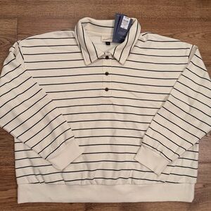 NWT Universal Thread Leisure Studio Pullover Striped Sweatshirt 2X